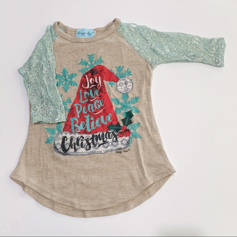 DAISY RAE. CHRISTMAS TOP SZ 4-6Y